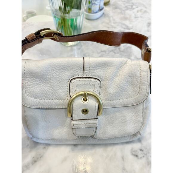 Coach Handbags - RARE Vintage Y2K Coach Soho Signature Leather Flap Shoulder Bag